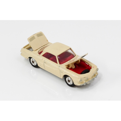 7118 - Corgi Toys 239 Volkswagen 1500 Karmann Ghia, cream body with red interior, spun hubs, boxed