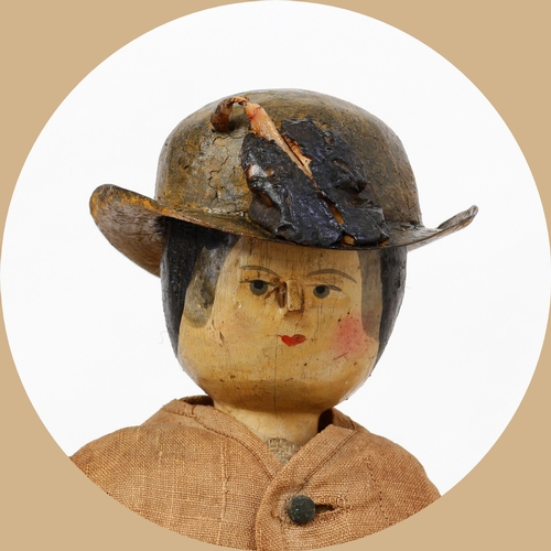 7183 - Toys From The Attic Part II - English Folk Art, Cornish Interest - a 19th century Grödnertal or 'Dut... 