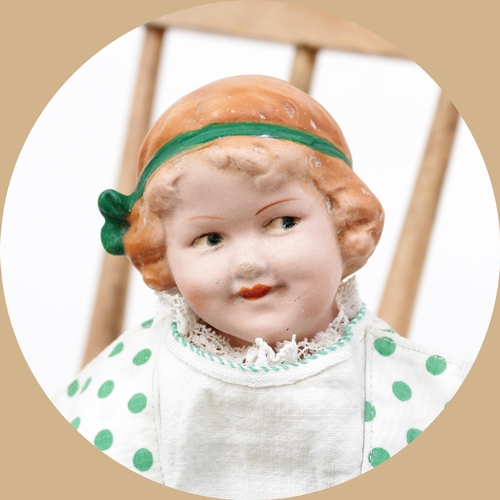 7195 - Toys From The Attic Part II - a Diamond Pottery Co. bisque shoulder head character doll, the bisque ... 