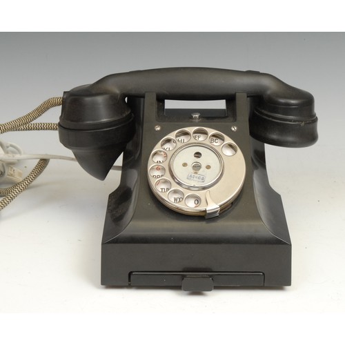 2037A - A black Bakelite GPO dial-up telephone