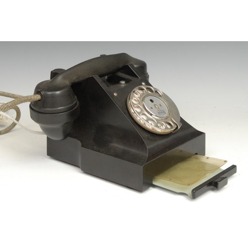 2037A - A black Bakelite GPO dial-up telephone