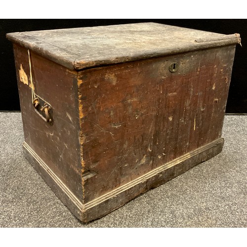 73 - A 19th century pine chest, c.1880