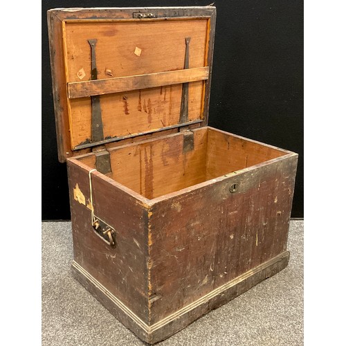 73 - A 19th century pine chest, c.1880