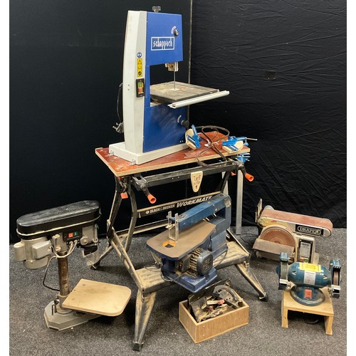 95 - Woodworking tools and machinery - a Scheppach BASA 1 Band Saw;  Draper D13/5A drill press / pillar d... 