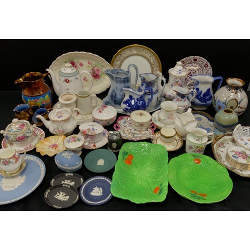 155 - Ceramics - Spode ‘Trapnell Sprays’ tea pot, Hammersley tea pot, Royal Albert ‘Serenity’ tea pot, Nor... 