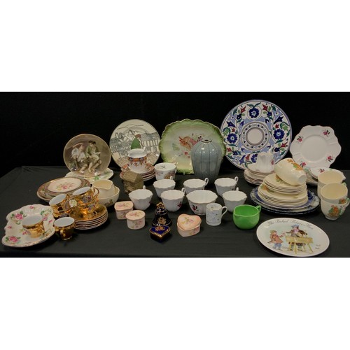 167 - Ceramics - Denby pottery lamp base, Staffordshire tea sets, Royal Doulton, Palissy etc qty