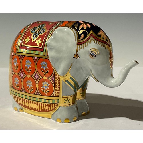 5192 - A Royal Crown Derby paperweight, The Mulberry Hall Baby Indian Elephant, specially commissioned by M... 