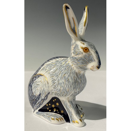 5179 - A Royal Crown Derby Paperweight, Starlight Hare, exclusive to the Royal Crown Derby Collectors Guild... 