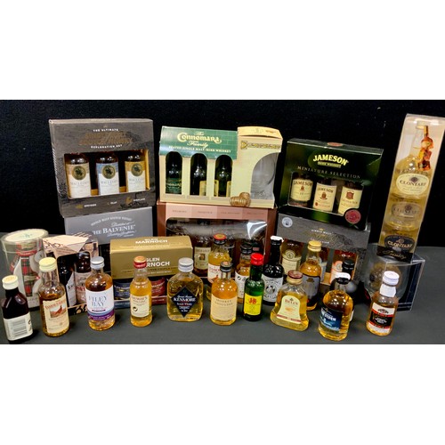 130 - whisky  & Spirits - assorted single malt and blended Irish & Scotch miniatures etc, inc Macleod's si... 