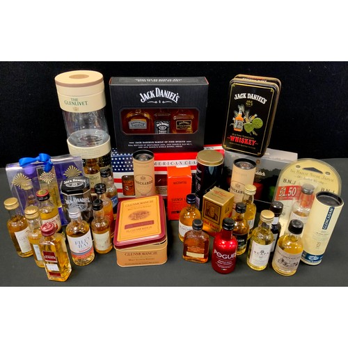 103A - whisky  & Spirits - assorted single malt and blended  miniatures etc inc American Classics collectio... 