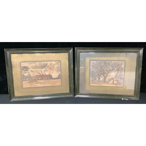 3073 - William Knight (early 20th century)
A Pair, Rural Farmsteads
signed, dated 1904, watercolours, 20cm ... 