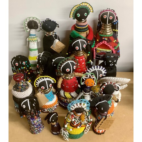 3080 - Tribal Art & the Eclectic Interior - a collection of Ndebele beadwork fertility and initiation dolls... 