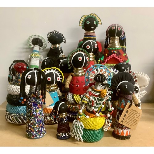 3080 - Tribal Art & the Eclectic Interior - a collection of Ndebele beadwork fertility and initiation dolls... 