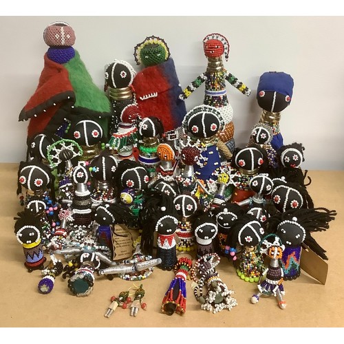 3081 - Tribal Art & the Eclectic Interior - a collection of Ndebele beadwork fertility and initiation dolls... 