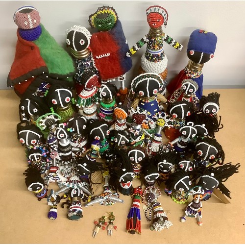 3081 - Tribal Art & the Eclectic Interior - a collection of Ndebele beadwork fertility and initiation dolls... 