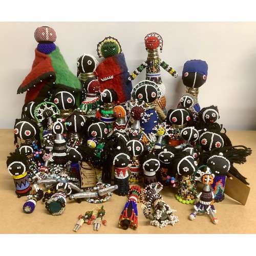 3081 - Tribal Art & the Eclectic Interior - a collection of Ndebele beadwork fertility and initiation dolls... 