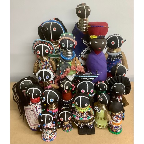 3082 - Tribal Art & the Eclectic Interior - a collection of Ndebele beadwork fertility and initiation dolls... 