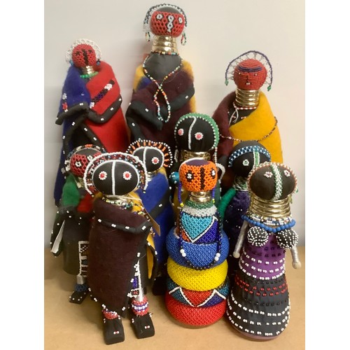 3083 - Tribal Art & the Eclectic Interior - a collection of Ndebele beadwork fertility and initiation dolls... 