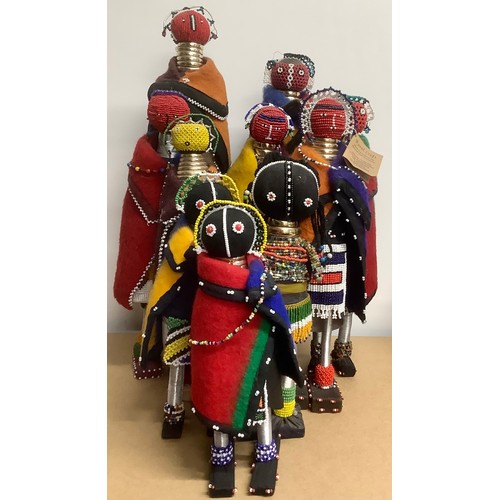 3084 - Tribal Art & the Eclectic Interior - a collection of Ndebele beadwork fertility and initiation dolls... 