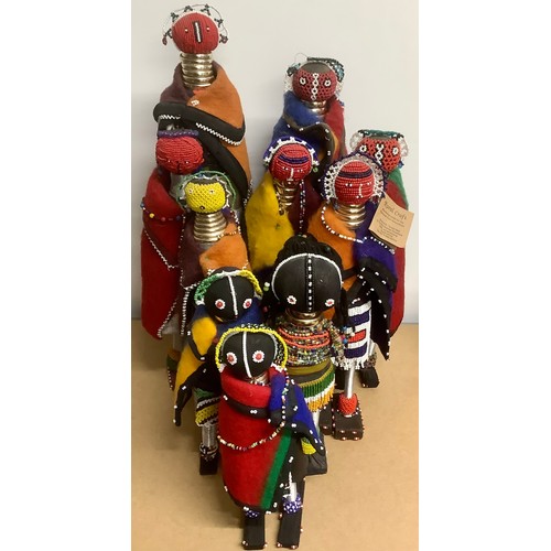 3084 - Tribal Art & the Eclectic Interior - a collection of Ndebele beadwork fertility and initiation dolls... 