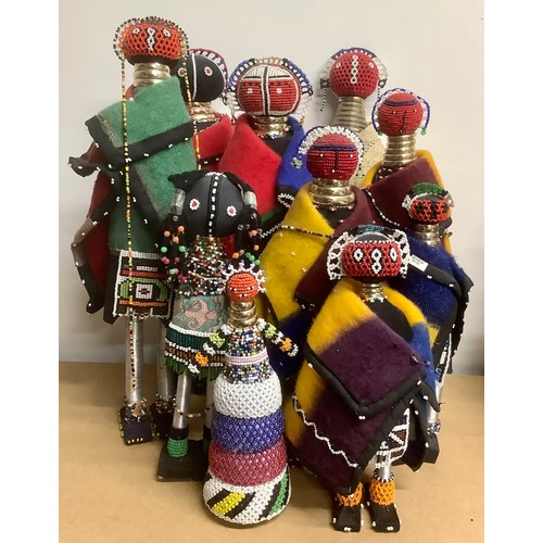 3085 - Tribal Art & the Eclectic Interior - a collection of Ndebele beadwork fertility and initiation dolls... 