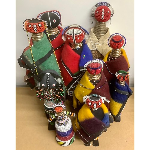 3085 - Tribal Art & the Eclectic Interior - a collection of Ndebele beadwork fertility and initiation dolls... 