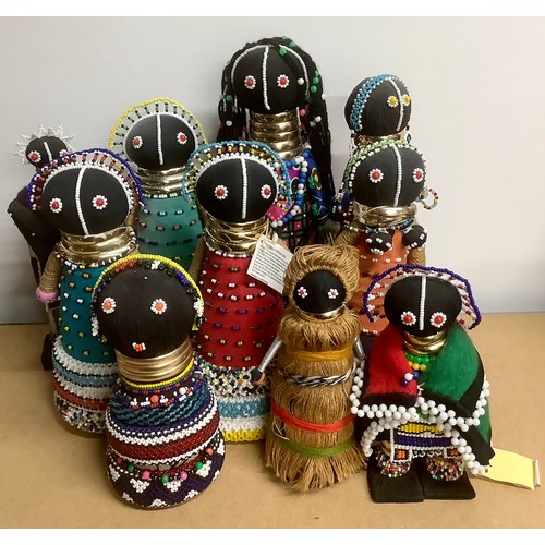 3086 - Tribal Art & the Eclectic Interior - a collection of Ndebele beadwork fertility and initiation dolls... 