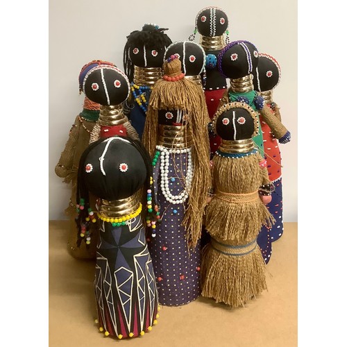 3087 - Tribal Art & the Eclectic Interior - a collection of Ndebele beadwork fertility and initiation dolls... 