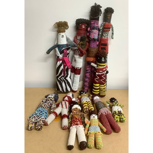 3088 - Tribal Art & the Eclectic Interior - a collection of Ndebele beadwork fertility and initiation dolls... 