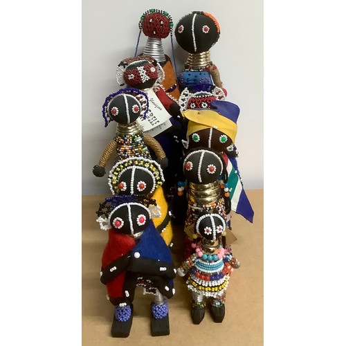 3092 - Tribal Art & the Eclectic Interior - a collection of Ndebele beadwork fertility and initiation dolls... 