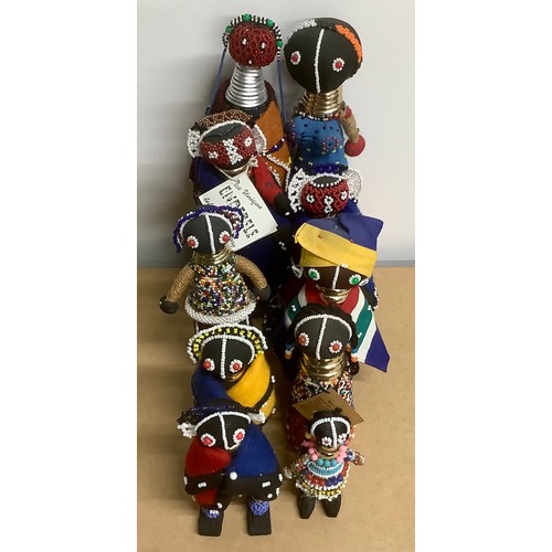 3092 - Tribal Art & the Eclectic Interior - a collection of Ndebele beadwork fertility and initiation dolls... 