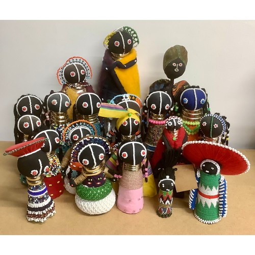 3093 - Tribal Art & the Eclectic Interior - a collection of Ndebele beadwork fertility and initiation dolls... 