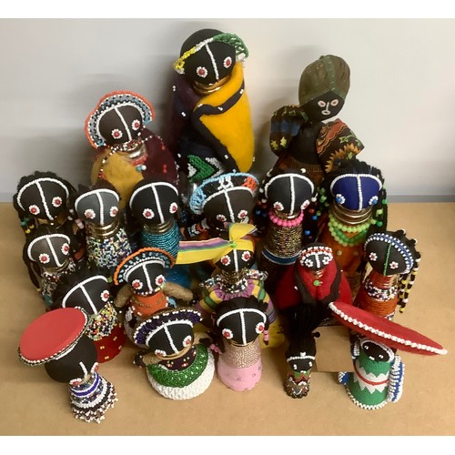 3093 - Tribal Art & the Eclectic Interior - a collection of Ndebele beadwork fertility and initiation dolls... 