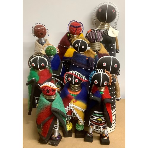 3094 - Tribal Art & the Eclectic Interior - a collection of Ndebele beadwork fertility and initiation dolls... 