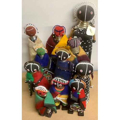 3094 - Tribal Art & the Eclectic Interior - a collection of Ndebele beadwork fertility and initiation dolls... 