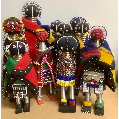 3095 - Tribal Art & the Eclectic Interior - a collection of Ndebele beadwork fertility and initiation dolls... 