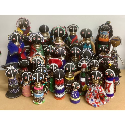 3097 - Tribal Art & the Eclectic Interior - a collection of Ndebele beadwork fertility and initiation dolls... 