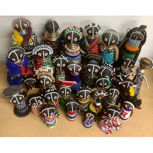 3097 - Tribal Art & the Eclectic Interior - a collection of Ndebele beadwork fertility and initiation dolls... 