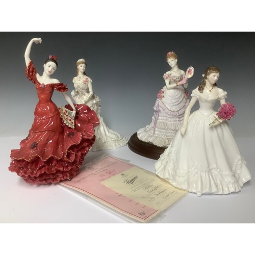 3166 - A Coalport figure Flamenco, for Compton & Woodhouse CW434, limited edition 2,596/9,500, 26cm, certif... 