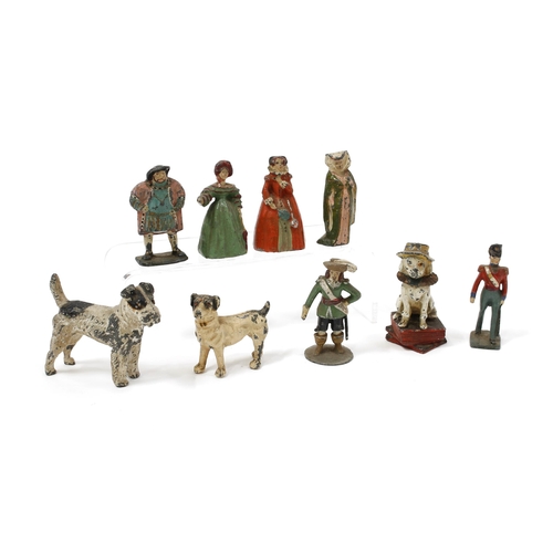 7210 - Juvenalia - a collection of lead and hollow-cast lead figures, comprising Henry VIII and three of hi... 