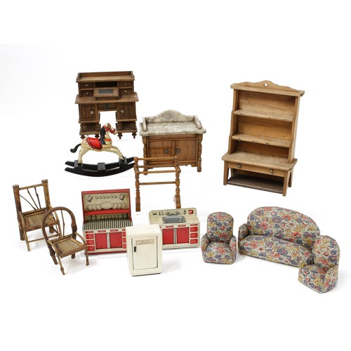 7212 - Dolls House Furnishings - a collection of dolls house furniture, first-half 20th century and later, ... 