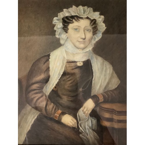 3190 - English School
Portrait of a Victorian Lady  
unsigned, colour pencil, 29.5cm x 23cm