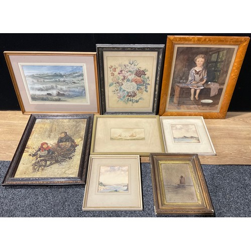 3195 - Pictures and Prints - English School (19th century), Wood Collecting, oil on canvas, 49cm x 36cm; En... 