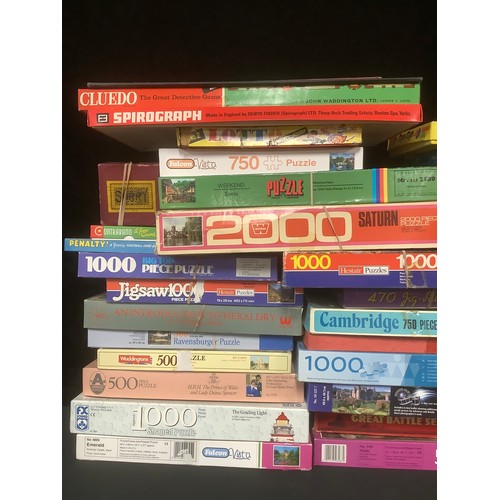 3249 - Toys & Juvenalia - a large collection of board games and jigsaw puzzles including Spirograph, Sorry,... 