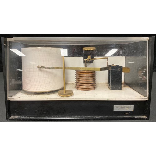 3259 - A barograph, Pastorelli and Rapkin Limited, London, 28cm wide, 15.5cm high