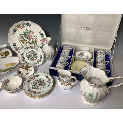 3269 - A set of six Aynsley Pembroke pattern coffee cans and saucers, boxed; a set of six Pembroke pattern ... 