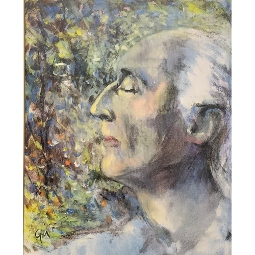 3291 - George Manchester ARCA (1922 - 1996)
Portrait of Frederick Delius
monogrammed, oil pastel, 30cm x 25... 