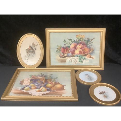 3293 - Pictures and Prints - A. F. Haddock, a pair, Still Life of Fruit, signed, dated 1921, watercolour, 3... 