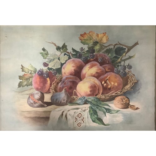 3293 - Pictures and Prints - A. F. Haddock, a pair, Still Life of Fruit, signed, dated 1921, watercolour, 3... 