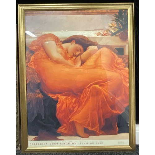 3295 - Pictures and Prints -  Gilbert  Seated Lady  unsigned, oil on board; a framed museum print, Frederic... 